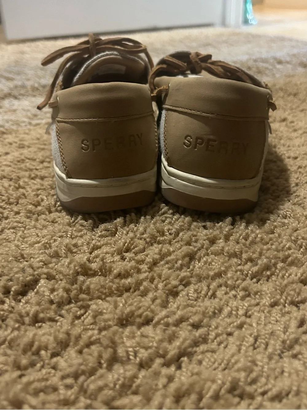 Sperry Women's Tan & Gold Slip-On Boat Shoes